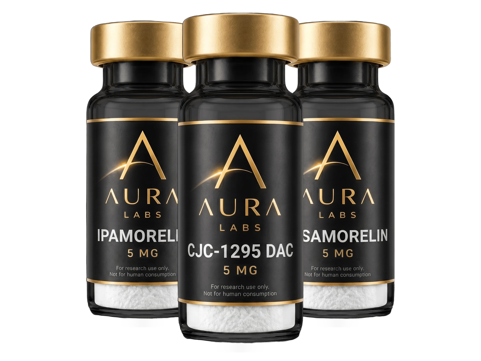 GH Support Stack Standard: CJC-1295 DAC 5mg + Ipamorelin 5mg + Tesamorelin 5mg